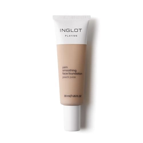 Image of INGLOT PLAYINN YSM Smoothing Face Foundation - Lightweight mattifying foundation | For a natural finish and silky smooth skin | Moisturises the skin thanks to peach extract | 30 ml | 41