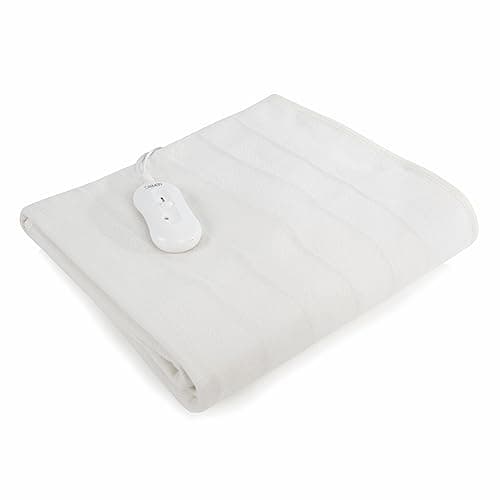 Image of Carmen Single Fitted Electric Under Blanket with Overheat Protection, 85W, 193 x 91cm + 40cm Skirt, White, C81189