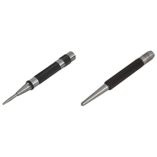 Image of Starrett 18A Automatic Centre Punch with Adjustable Stroke & 117D Centre Punch with Round Shank
