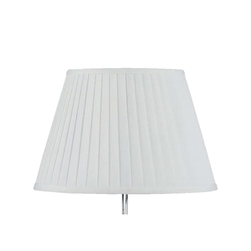 Image of Pacific Lifestyle Empire Pleat Lampshade for Table Lamps | Cotton Knife Pleat Shade for Standard Lamps | Contemporary Tapered Pleated Lamp Shade for Living Room Lamps (Ivory, 40cm Diameter)