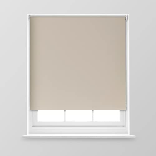 Image of A.Unique Home Premium Trimmable Thermal Blackout Roller Window Blind in a Variety of Colours and Sizes Ideal for any Room - 2FT - TAUPE - 60cm (W) x 170cm (L) | 23.6" (W) x 66.9" (L)