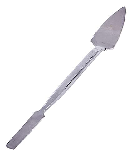 Image of Amtech G1850 Leaf and Square Profiling Tool, Stainless Steel, Triangular and Square Blades, Plasterers Trowel, Small Tool, Double-Ended