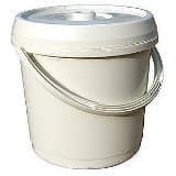Image of Whitefurze 14 Litre Bucket With Lid Red 14 L (14 Liter Cream)