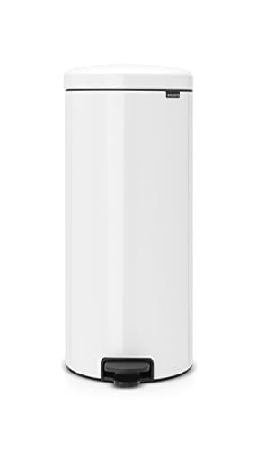 Image of Brabantia 111785 Pedal Bin newIcon with Plastic Inner Bucket, 30 Litre - White