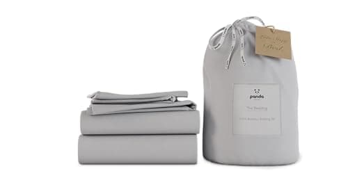 Image of Panda London Bamboo Complete Bedding Set - Eco-Friendly, Hypoallergenic, Full Set for Comfort, UK Double, Quiet Grey