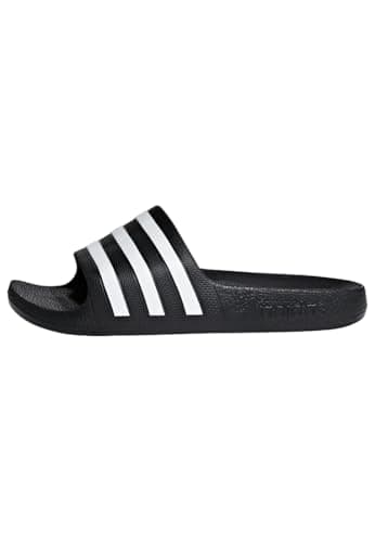 Image of adidas Unisex Kids Adilette Aqua Slides Kids, Core Black/Cloud White/Core Black, 13 UK Child