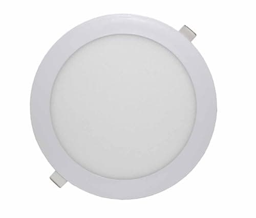 Image of LOWENERGIE 18w LED Round Ceiling Panel Light White Recessed Down Lighting, 225mm Dia, 150w Halogen Equivalent (4000k x 4)