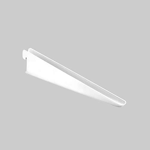 Image of RBUK Adjustable Twin Slot Shelves Bracket, Wall Mounted Shelf Support for Modular Storage - Double Slot Shelving, U Brackets - Antibacterial Uprights, Fixings Not Included - 10 Pack (White 270mm)