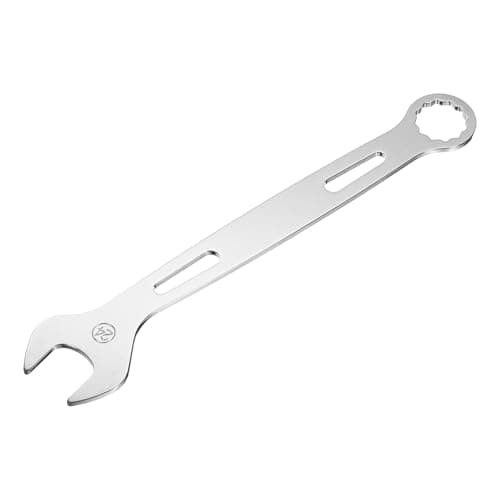 Image of sourcing map Combination Wrench 24mm Metric Super Thin 12-Point Box and Open End Chrome Vanadium Steel Double Ended Spanner Tool for Automotive Furniture Machinery DIY Repair, Silver