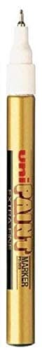 Image of Uni Coloured Extra Fine (0.8mm) PX-203 Gold Oil Paint Marker Pen Metal Glass Wood Plastic Stone Outdoor Nib Tip (Pack Of 1)