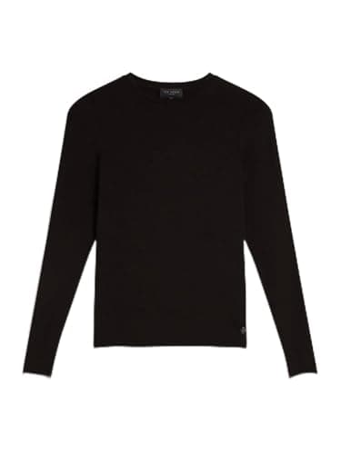 Image of Ted Baker Womens Long Sleeve Fitted Jersey Top Sweater, Black, M UK