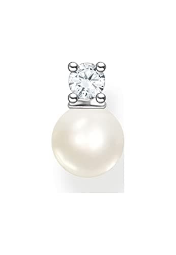 Image of THOMAS SABO Single ear stud pearl with white stone silver 925 Sterling Silver