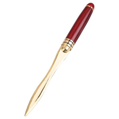 Image of ZYWQ Metal Letter Opener Envelope Slitter Paper Knife for Women Men Home Office (Red)