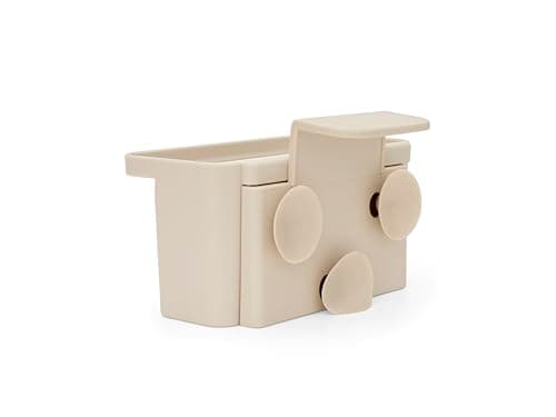 Image of Brabantia SinkSide In-Sink Organiser (Soft Beige), Organiser for Kitchen Accessories, with Suction Pads for Inside Sink, Drainer for Sponges, Cloths and Brushes