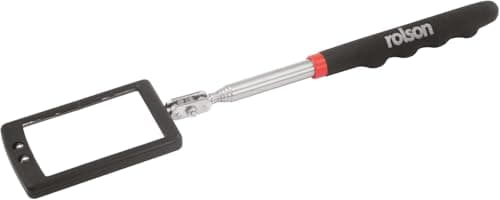 Image of MAXPERKX Telescopic Light Inspection Mirror With Dual 2 Bright LED Lights Grip Extends Tools Extends 29cm To 87cm Insp Two LEDs 360° Rotating Head, Ergonomic Grip