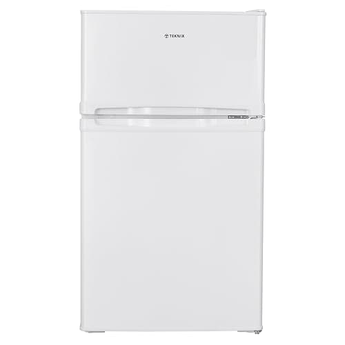 Image of Teknix UCFFH48W 48cm Freestanding Under Counter Fridge Freezer in White - 85 Litre Capacity - 4 Star Freezer Rating - 2 Doors - Adjustable Temperature Control - LED Light