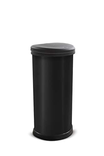 Image of CURVER 40L Kitchen Touch Deco Bin, 40 Litres, Matt Black, Waste Disposal for Kitchen, Home, Office & Recycling