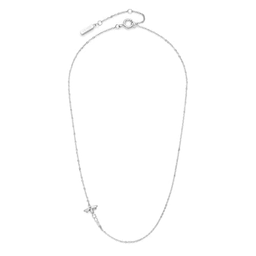 Image of Olivia Burton Women's EVER STACKED Collection Necklace in Stainless Steel with a Bee Charm and Crystals - 24100343
