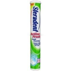Image of Steradent THREE PACKS of Active Fresh Denture Tablets