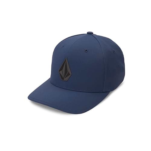 Image of Volcom Men's Stone Tech Delta Water Resistant Hat Baseball Cap, Navy S324, L