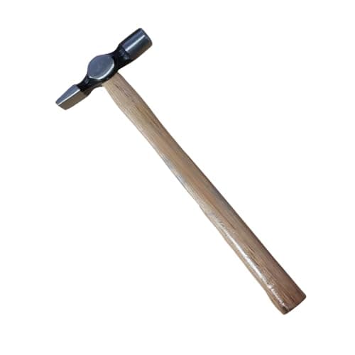 Image of Dunnet Tools Small Cross Pein Hammer 8oz – Precision Engineers Hammer with Hickory Handle for Pins, Tacks, Crafts, DIY, Jewellery Making, Blacksmithing & Light Metalwork, Workshop Use