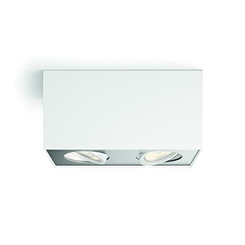 Image of Philips LED Box Double Spotlight [White - Warm Glow Dimmable] For Indoor Home Lighting, Ceiling, Livingroom, Bedroom