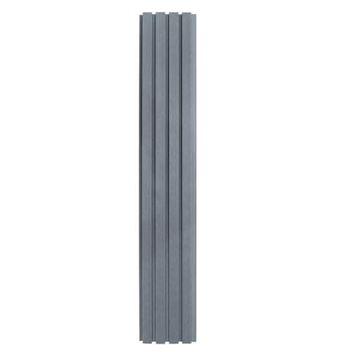 Image of WPC Composite Cladding Grey Boards x 4 Co Extrusion Wall Slatted Panels 250cm Length x 22cm Wide 2.2SQM Woodgrain Plastic Interlocking Design Indoor Outdoor Vertical or Horizontal Fixings Included