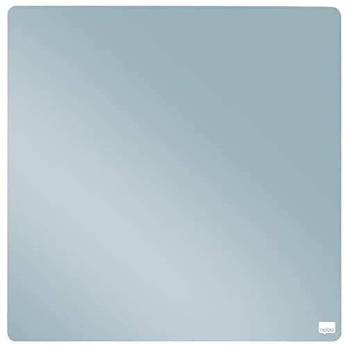 Image of Nobo Mini Magnetic Whiteboard Coloured Tile, Frameless, Dry Wipe, Easy Clean, Wall Mountable, Home/Office, 360 x 360 mm, Grey, 1915624