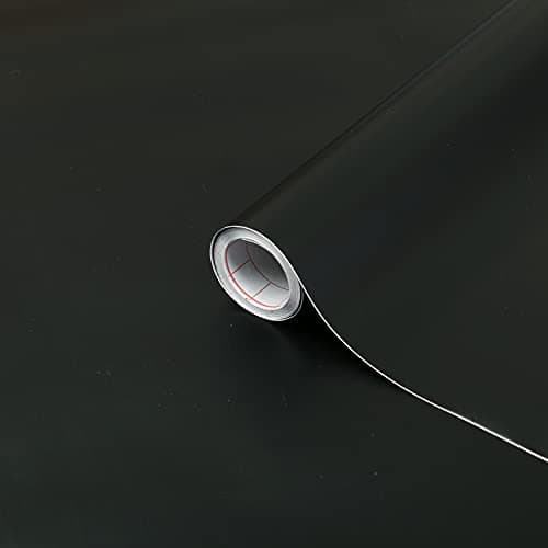 Image of Vinyl Warehouse 5m x 67.5cm d-c-fix Matt Black Sticky Back Vinyl Furniture Kitchen Wrap 200-8031