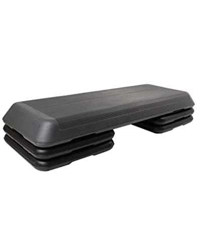 Image of Fitness Mad Studio Quality Aerobic Step - Adjustable Height Stepper - Grey/Black