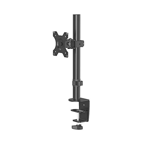 Image of Hama 00118489 PC Monitor Stand (PC Monitor Arm 33-81 cm/13-32 inches, Height Adjustable, Pivot, Tilt, Easy Fix System) Black