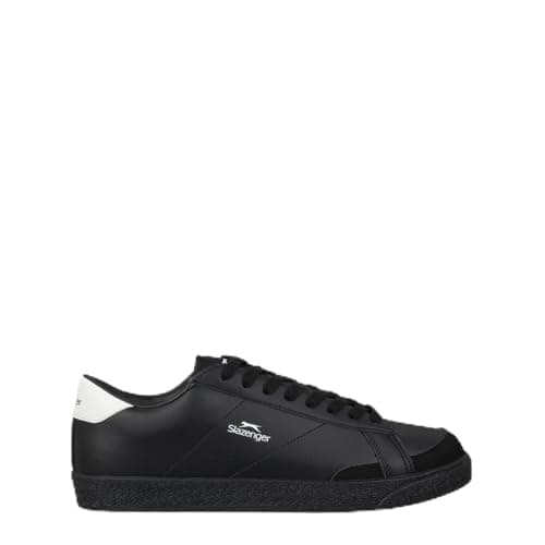 Image of Slazenger Mens Court Trainers Black/White 9 UK