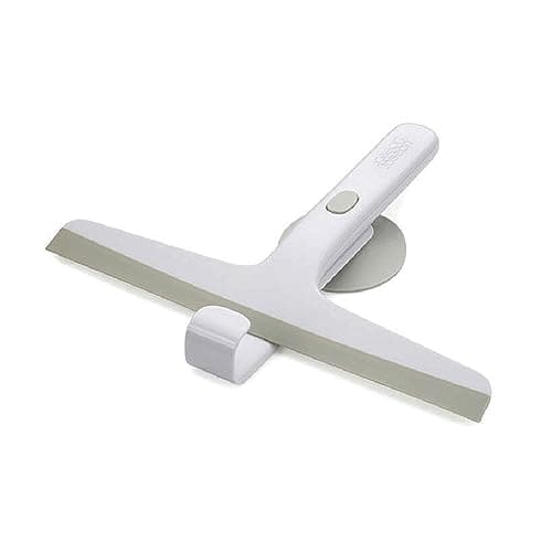 Image of Joseph Joseph EasyStore Slimline Shower Squeegee with Storage Hook, Shower accessories, White/Grey