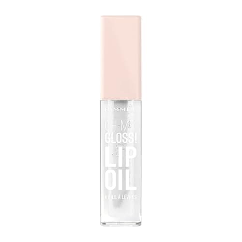 Image of Rimmel Oh My Gloss! Lip Oil 000 Clear Cloud, Juicy Shine, Hydrates & Naturally Plumps, Moisture Boost, Vitamin E, Replenishes & Restores the Lips, Coconut Oil, Non-Sticky, Vegan & Cruelty Free