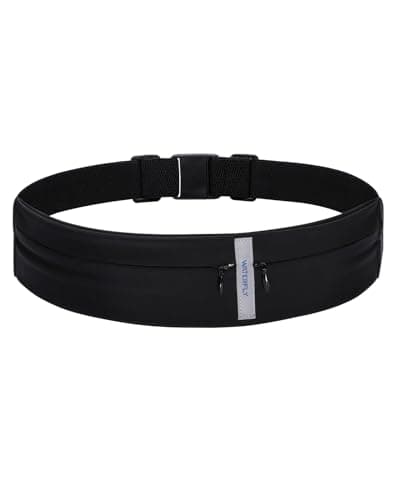 Image of Waterfly Running Belt Bum Bag: Runner Marathon Jogging Waist Pack Sport Workout Exercise Fitness Phone Holder Bag for Men Women Jogger Slim Waistband