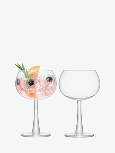 Image of LSA International Gin Balloon Glass 420 ml Clear | Set of 2 | Mouthblown and Handmade Glass | GN03