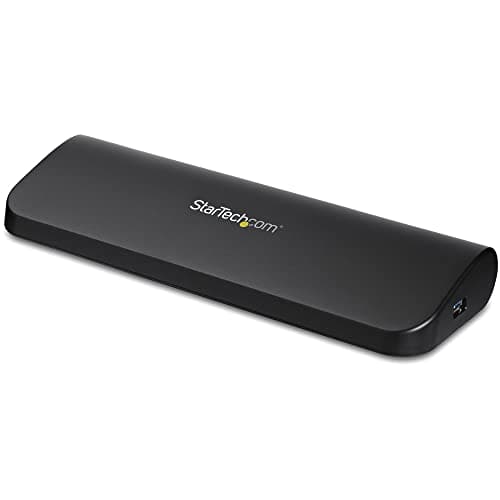 Image of StarTech.com USB 3.0 Docking Station with HDMI and DVI/VGA - Dual Monitor - Universal Laptop Dock - Mac and Windows Compatible (USB3SDOCKHDV), black