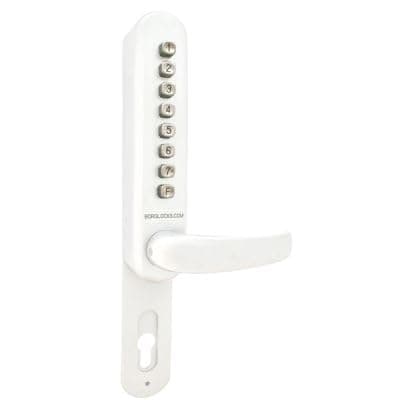 Image of Borg Locks (BL6100) Digital UPVC Door Push Button Lock - Heavy Duty Retro Fit - White