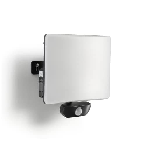 Image of Auraglow 80W 6600lm Full Screen Slimline LED Security Motion Sensor PIR Flood Light Black Outdoor Wall Lamp