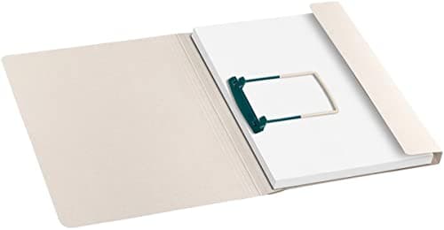 Image of Djois Made by Jalema 3804511- Pack of 10 Ecological Folders for Binding with Clipex Fastener Clip|File Folio Large Capacity, 226 g/m²| Tree-Free Secolor|Natural Beige