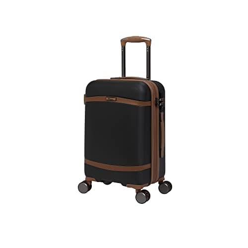 Image of it luggage Quaint 21" Hardside Carry-on 8 Wheel Expandable Spinner, Black with Almond Trim, 21", Quaint 21" Hardside Carry-on 8 Wheel Expandable Spinner