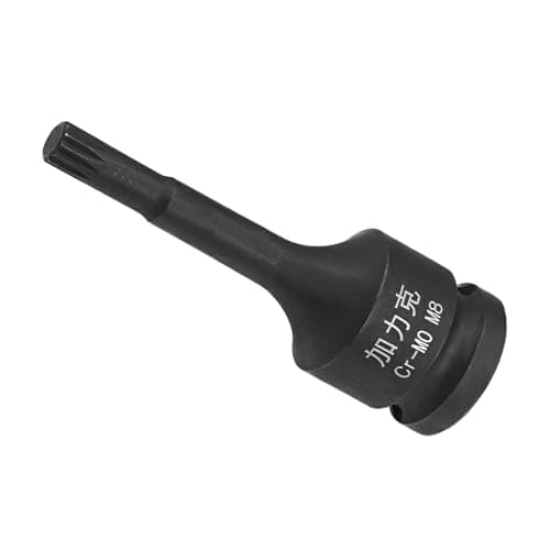 Image of CoCud Impact Triple Square Spline Bit Socket, M8 Bit 1/2" Drive, Metric Lengthen Screwdriver Socket Adapter - (Applications: for Torque Wrench)