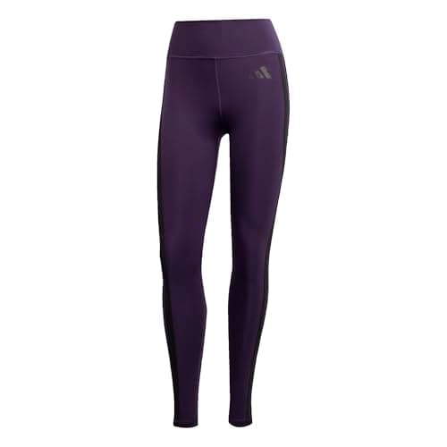 Image of adidas Women's Optime Essentials 3 Stripes 7/8 Leggings, Aurora Plum/Black, XS