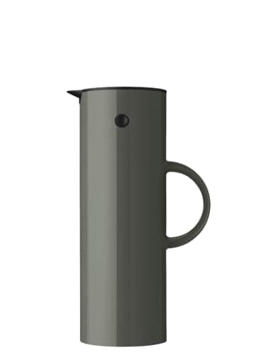 Image of Stelton EM77 Vacuum Jug 1L – Danish Design Thermos in ABS Plastic with Glass Insert, Magnetic Easy-Pour Lid & Screw Top – Insulated Carafe for Hot and Cold Drinks, Dark Forest