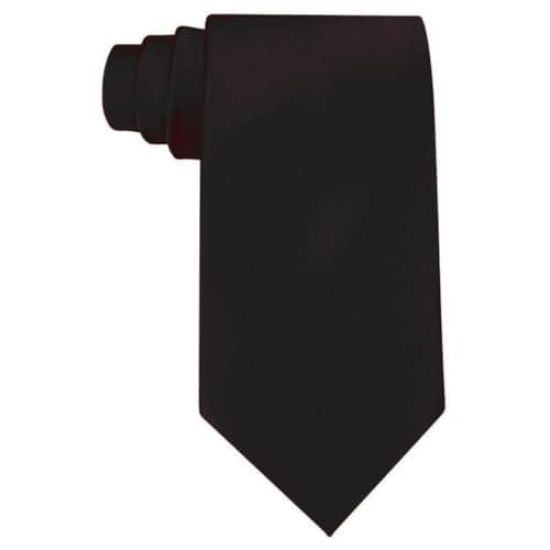 Image of B&S Trendz Black Tie For Men, Perfect For Funerals, Weddings, Interviews, Formal Business Attire, Classic Plain Solid Colour Mens Ties, 142cm long x 8.5cm wide