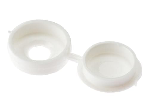 Image of Hinged Cover Cap White No. 6-8 Bag 100