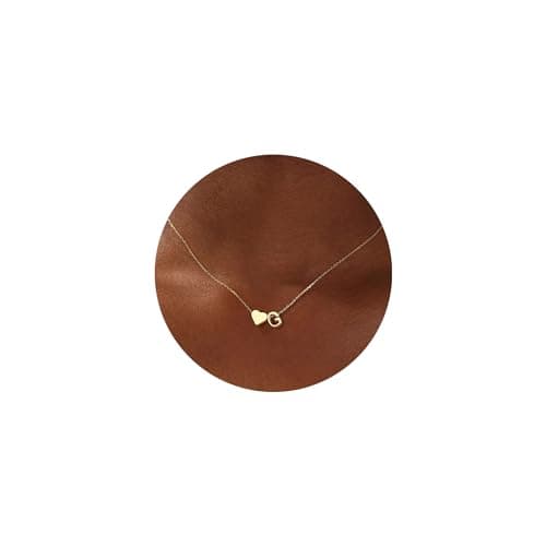 Image of Turandoss Heart Necklaces mothers day gifts for Women Girls Trendy, 18K Gold Plated Tiny Heart Initial G Dainty Birthday Gifts Gold Initial Necklaces for Women Girls Jewelry
