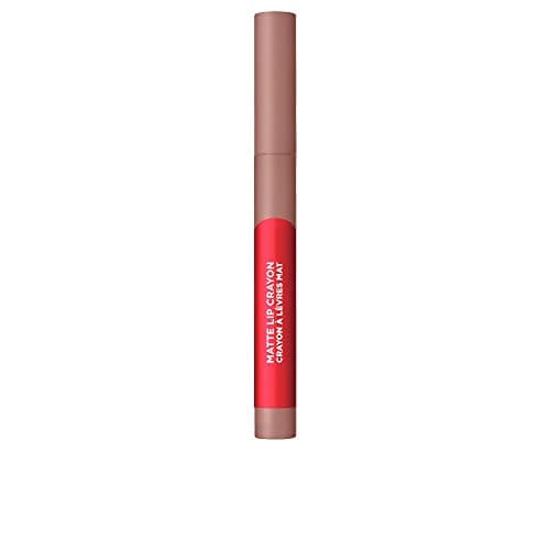 Image of L'Oreal Paris Pink Lipstick, Infallible Very Matte Lip Crayon, Smudge Proof, Enriched with Jojoba Oil and Vitamin E, Comfortable Lasting Feel, Shade: 111 A little chilli