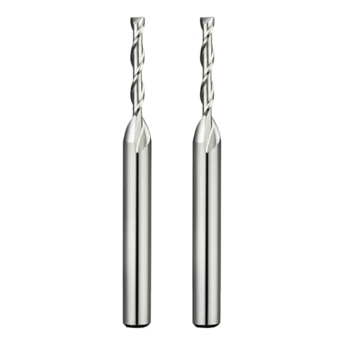 Image of 9x88mm,2pcs HSS Long Length 2 Flute End Mill, Long Reach Neck Cutter for Deep Slot Milling, Aluminum, Plastic, for CNC & Manual Mill DRINYOU (2-Flute, 9mm Extended（2pcs）)