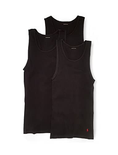 Image of POLO RALPH LAUREN Classic Fit Ribbed Tank with Moisture Wicking 100% Cotton - 3 Pack